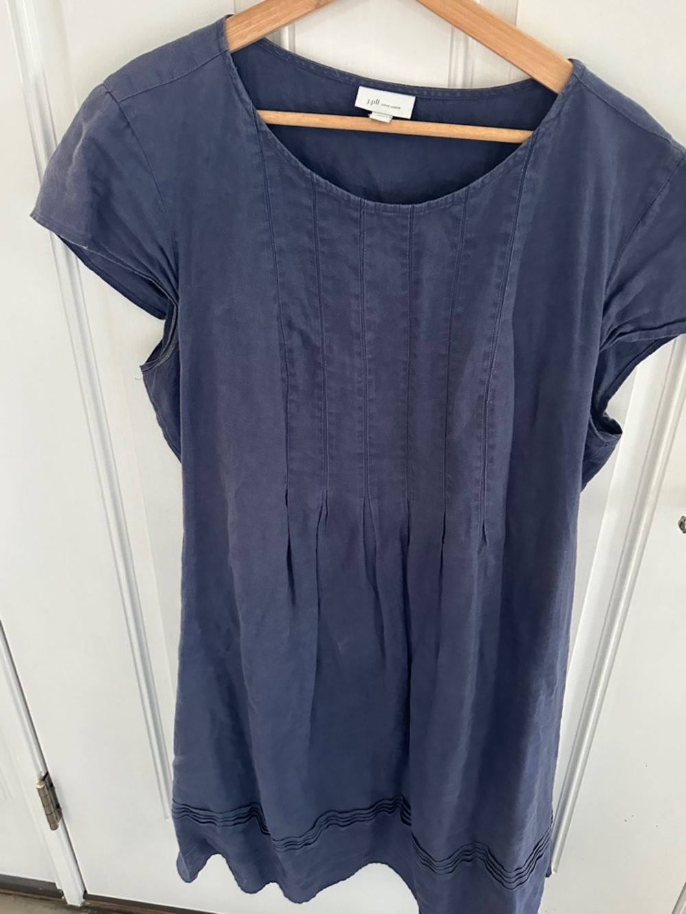 J Jill Blue Cap Sleeve Summer Dress